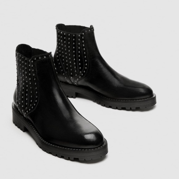 zara black chelsea boots